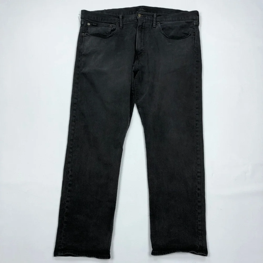 Polo Ralph Lauren Hampton Relaxed Faded Black Jeans Mens 36x30 Stretch Denim